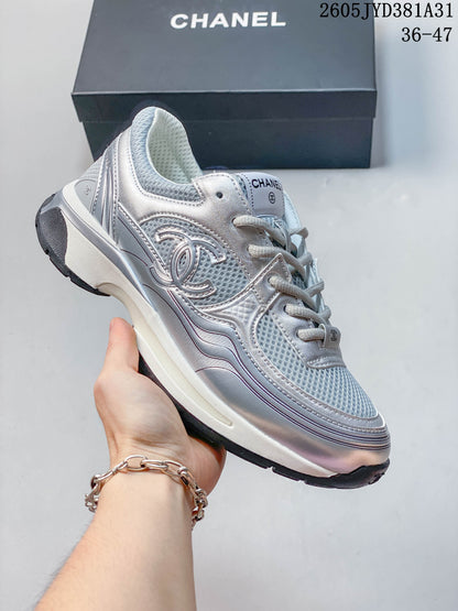 Chanel CC Chunky Sneakers in Mixed Metallic Colors G26U4372F
