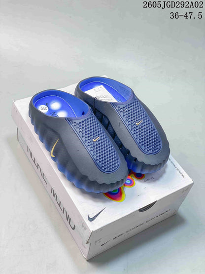 Nike Mind 001 Slides in Gray and Blue