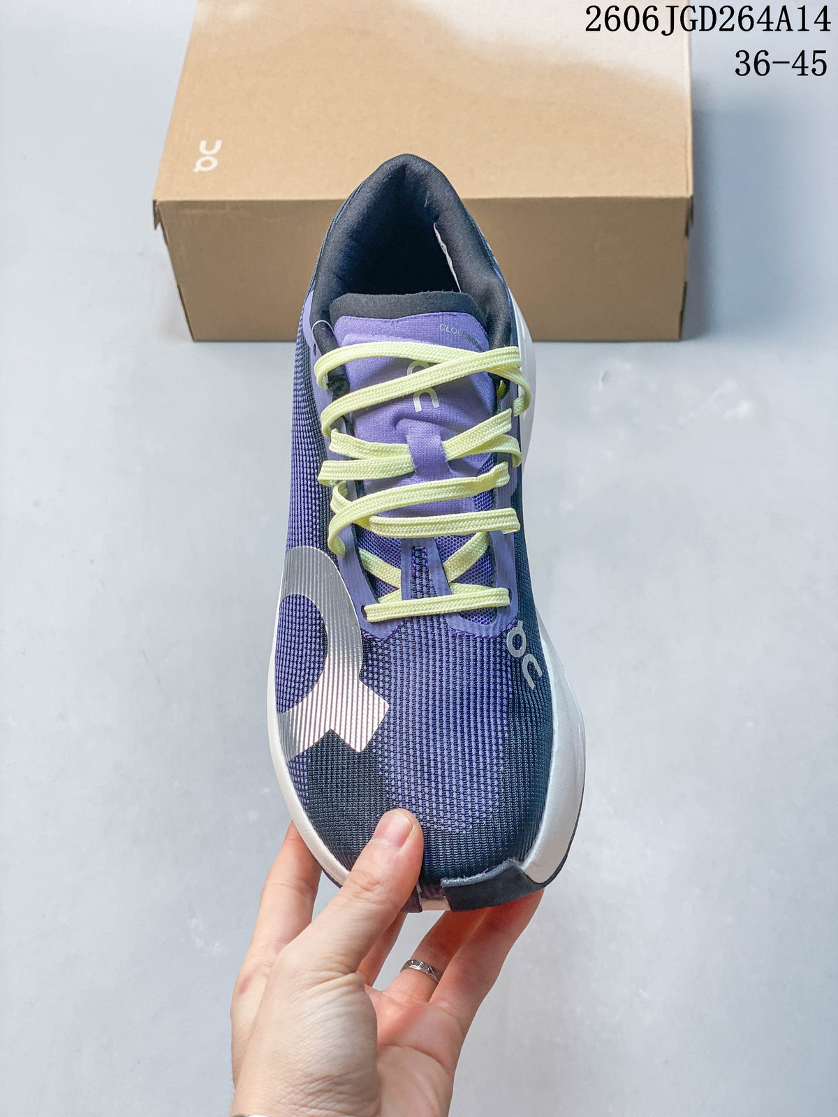 On Cloudboom Volt Women's Running Shoes, Navy and Violet