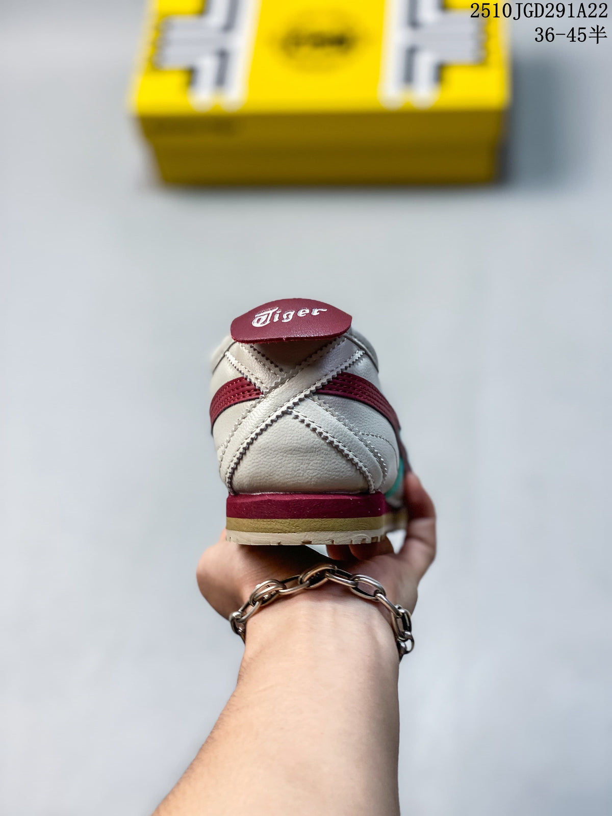 Onitsuka Tiger Mexico 66 Sneakers White Burgundy Turquoise
