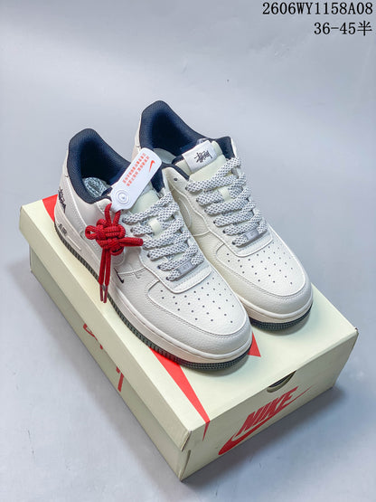 Nike Air Force 1 '07 Low Stüssy Nebula Gray Sneakers