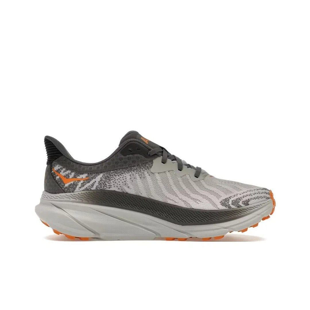 HOKA Challenger 7 Trail Running Shoes Gray Orange