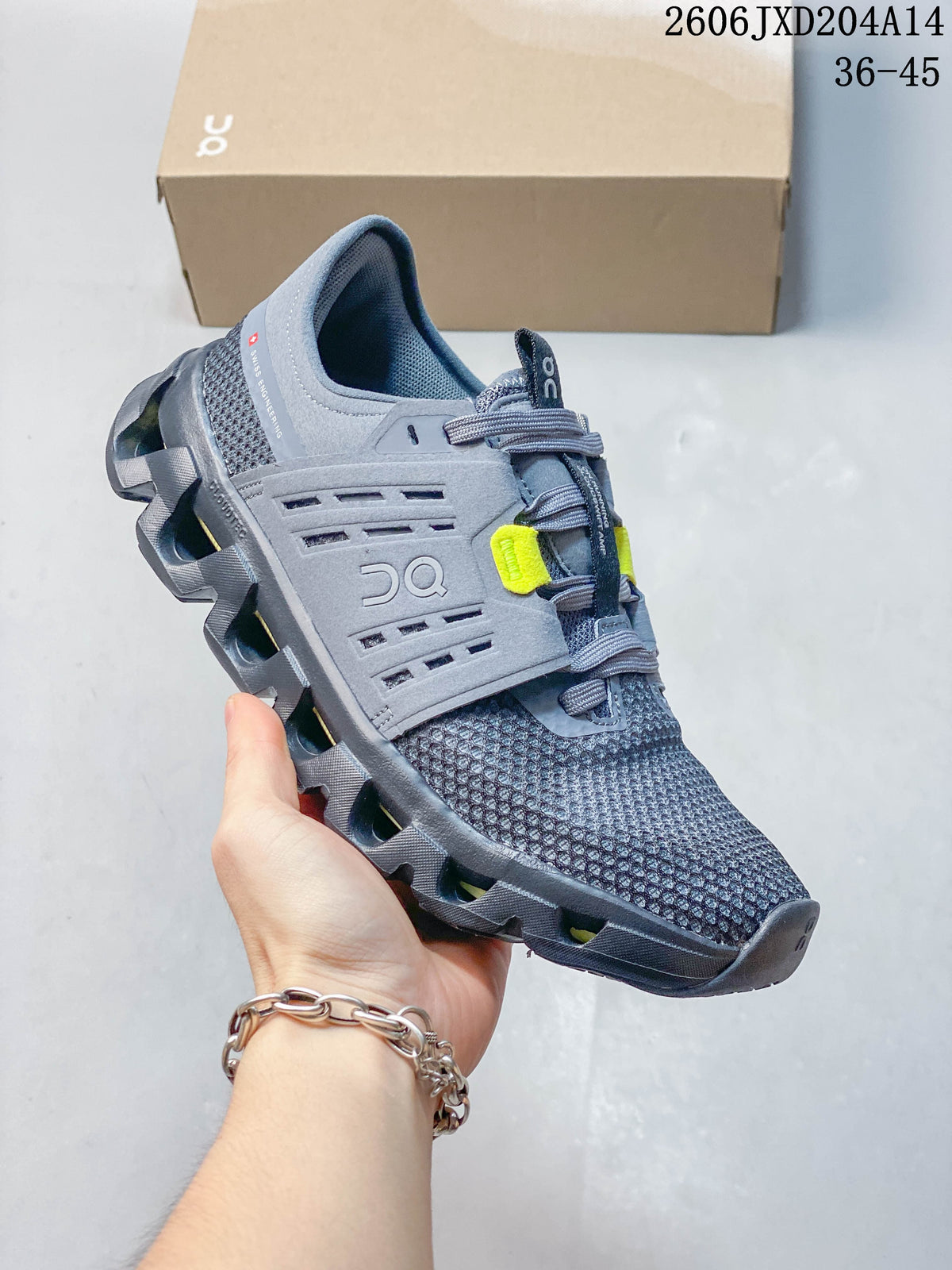 On Cloudswift Amp Men's Running Shoes, Gray and Neon Yellow