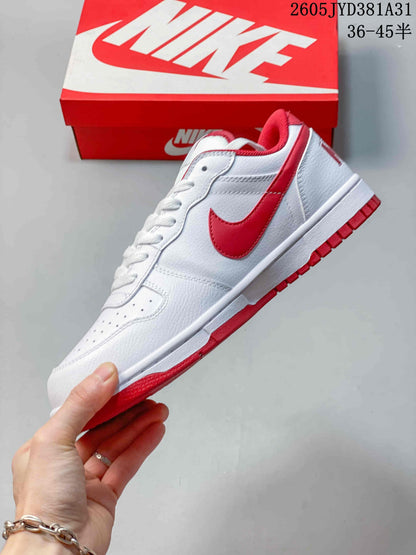 Nike Big Nike Low Lux White and Red Sneakers