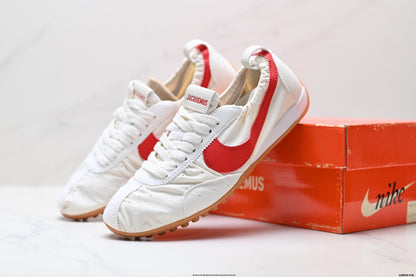 Nike x Jacquemus Low-Profile Sneakers in White and Red