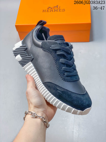 Hermès Low-Top Sneakers with Ribbed Sole
