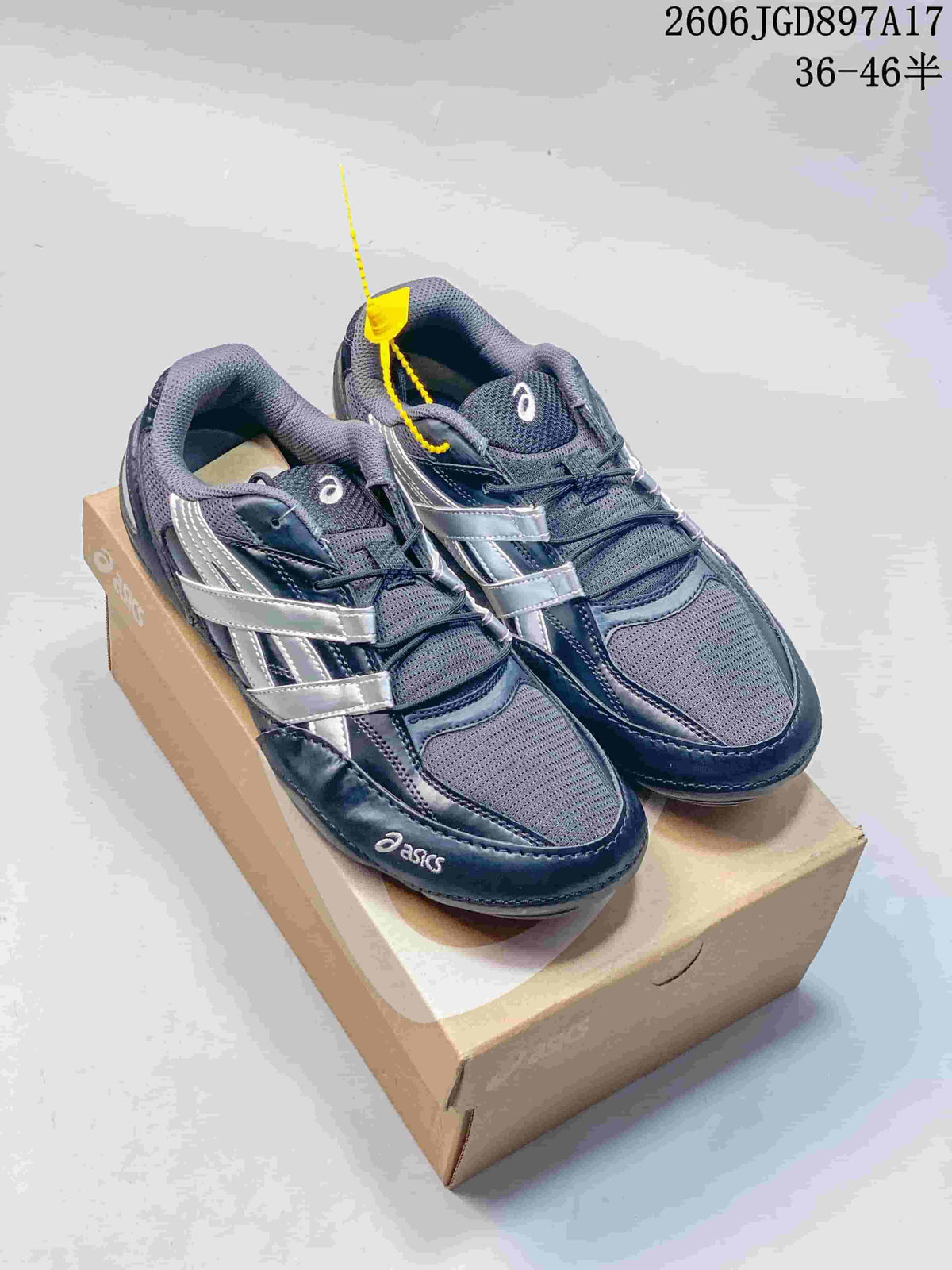 ASICS Hypersync Low-Top Sneakers in Navy and Silver