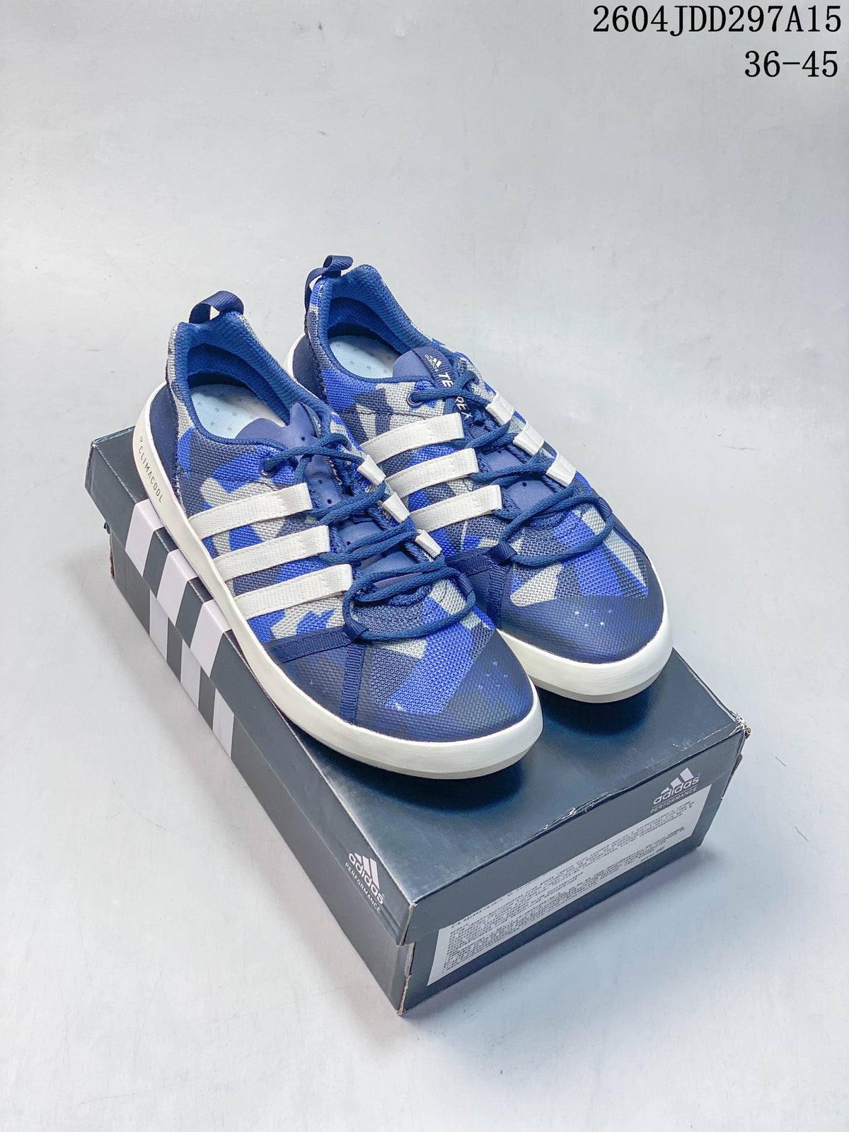 Adidas Terrex CC Boat Water Shoes, Blue and White