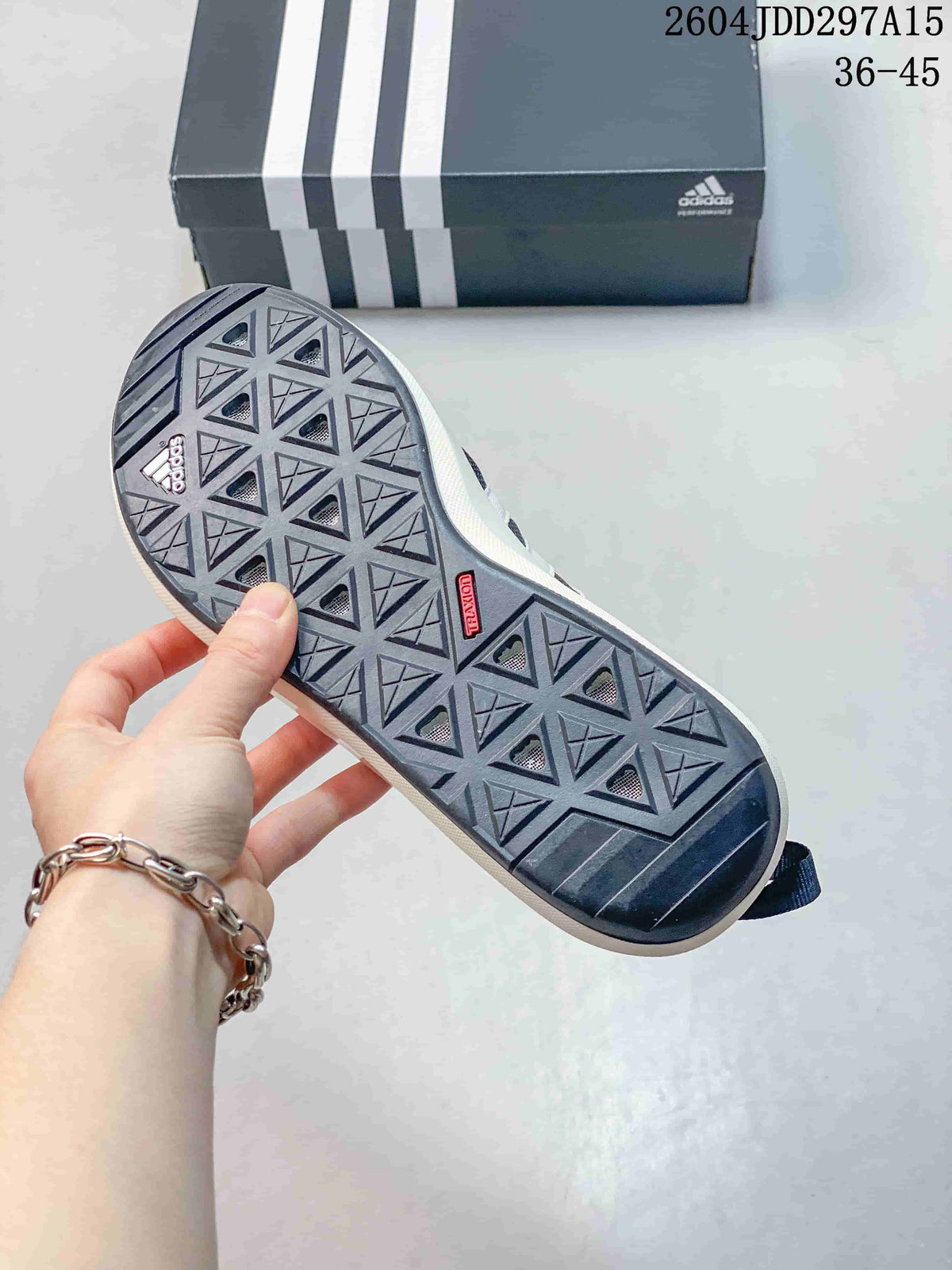 adidas Terrex CC Boat Water Shoes, Dark Gray and White