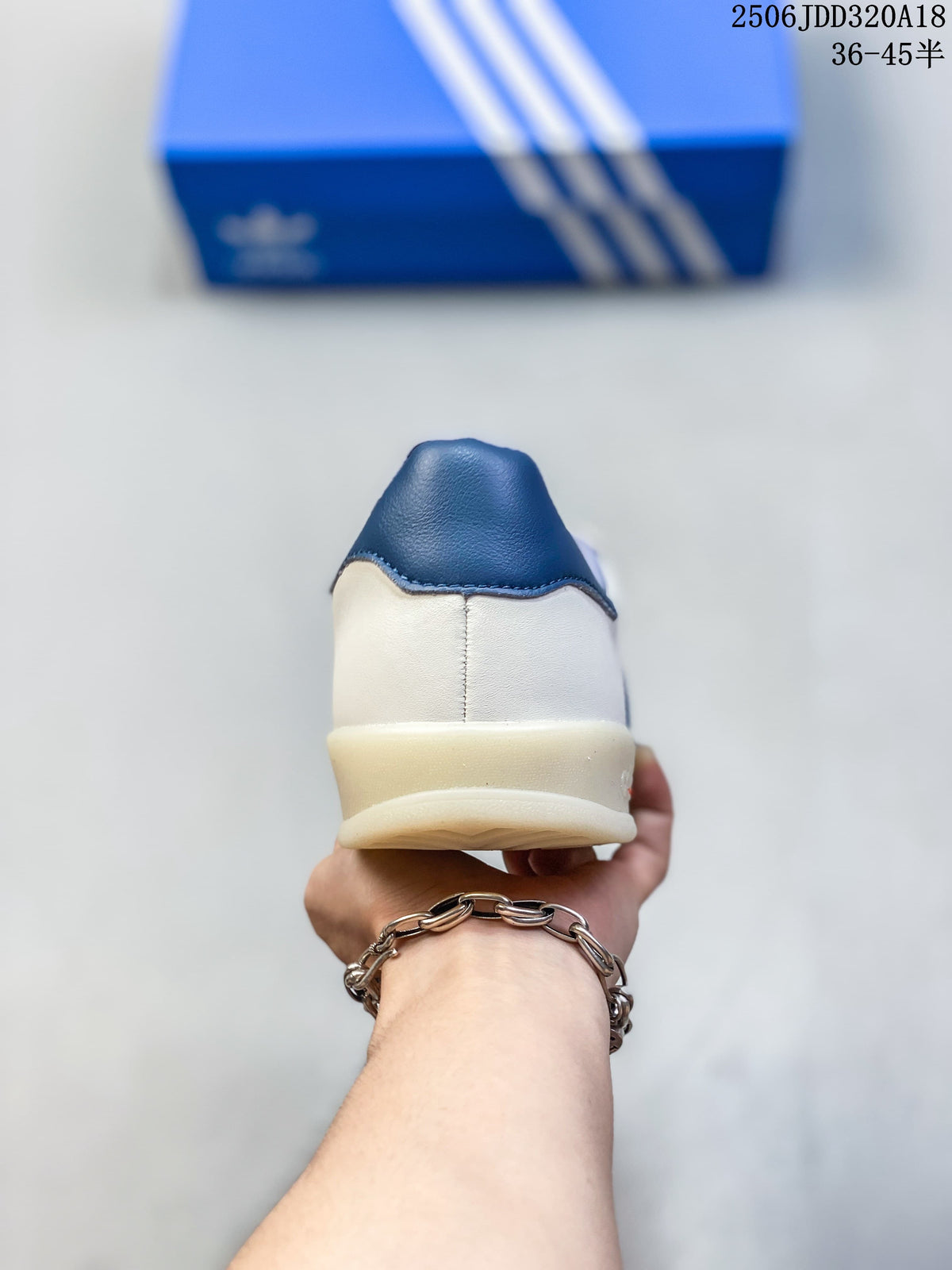 Adidas Gazelle Sneakers, Off-White and Blue