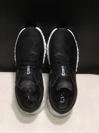 On Cloud 6 Push Sneakers, Black and White