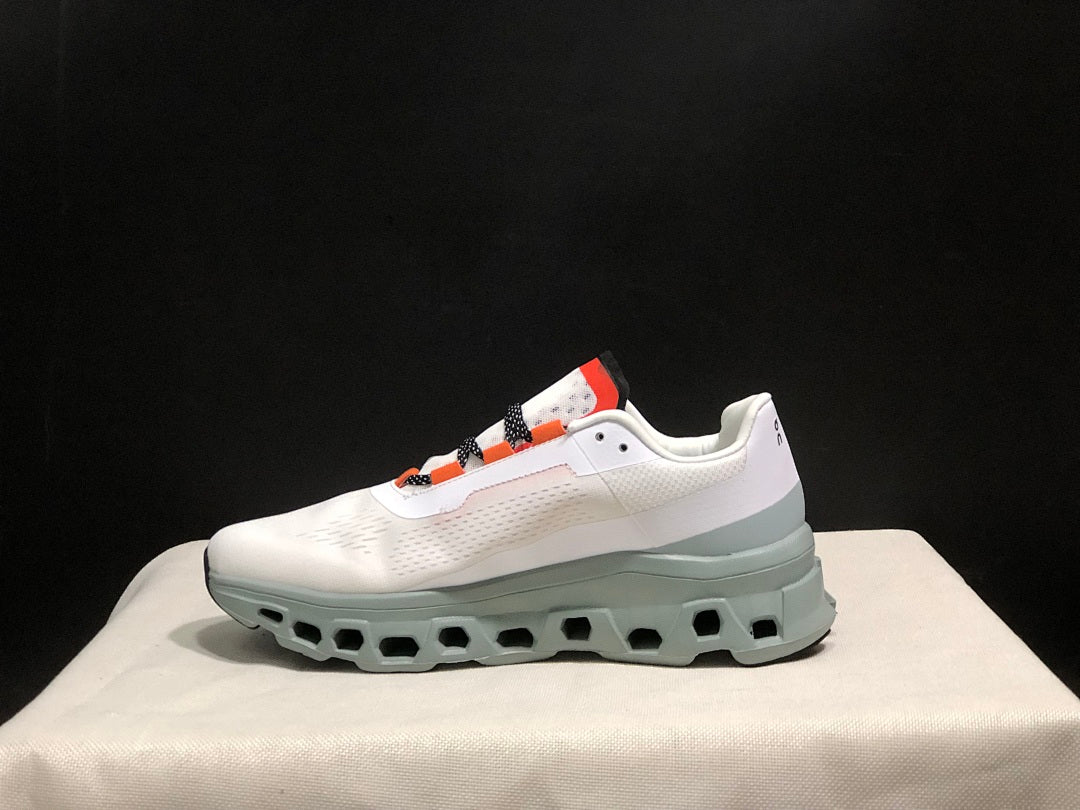 On Cloudmonster Sneakers in White and Blue