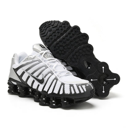 Nike Shox TL Sneakers in White and Red