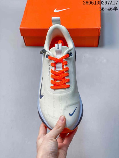Nike InfinityRN 4 GORE-TEX Running Shoes, Gray and Orange
