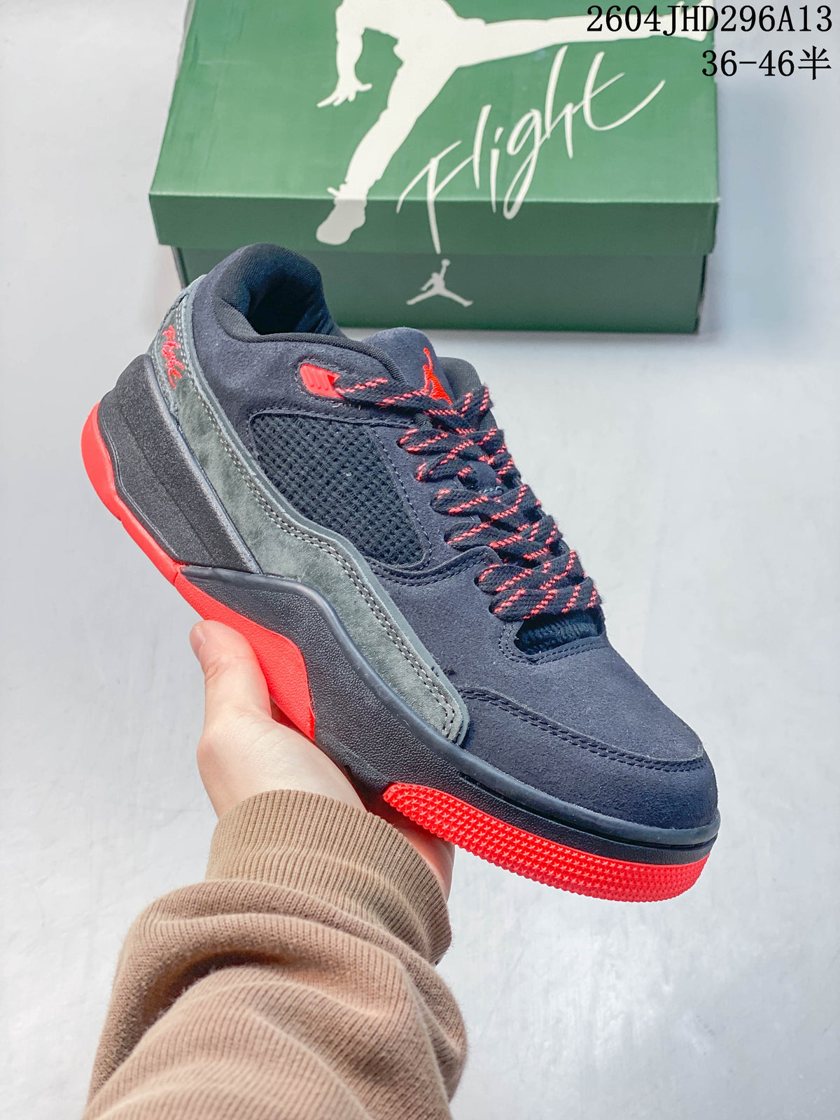 Jordan Low-Top Sneakers in Navy, Gray and Red