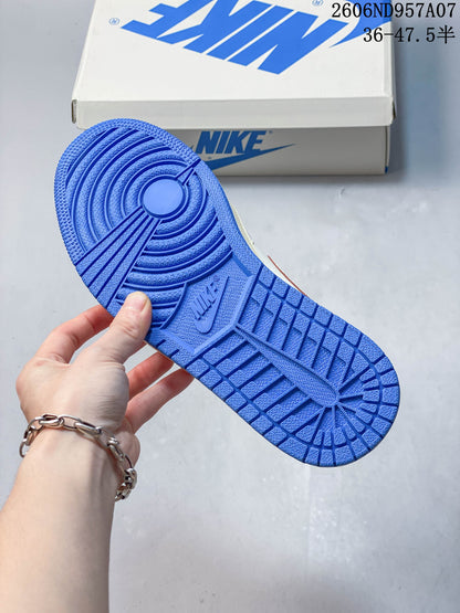 Jordan Air Jordan 1 Low OG Travis Scott Style Sneakers, Blue and White