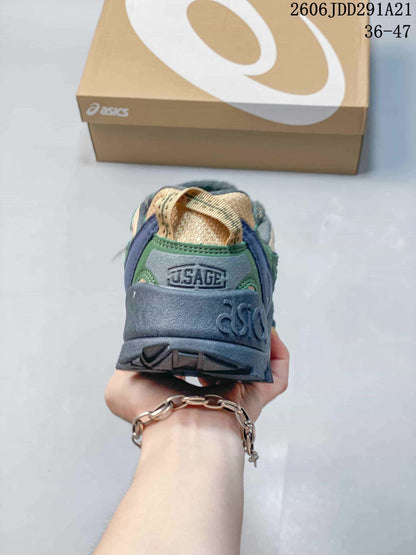 ASICS Gel-Pickax Trail-Inspired Sneakers in Green and Blue
