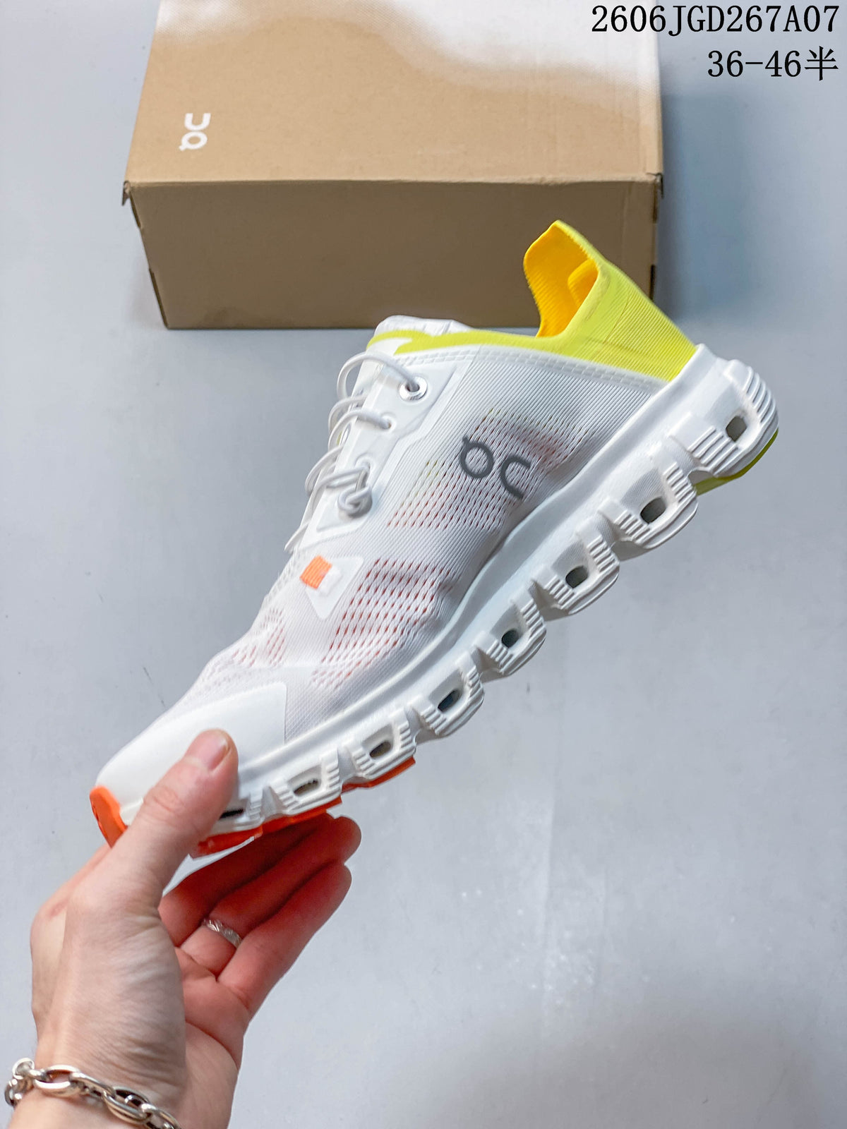 On Cloud 6 Coast Casual Sneakers White Yellow Orange