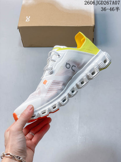 On Cloud 6 Coast Casual Sneakers White Yellow Orange