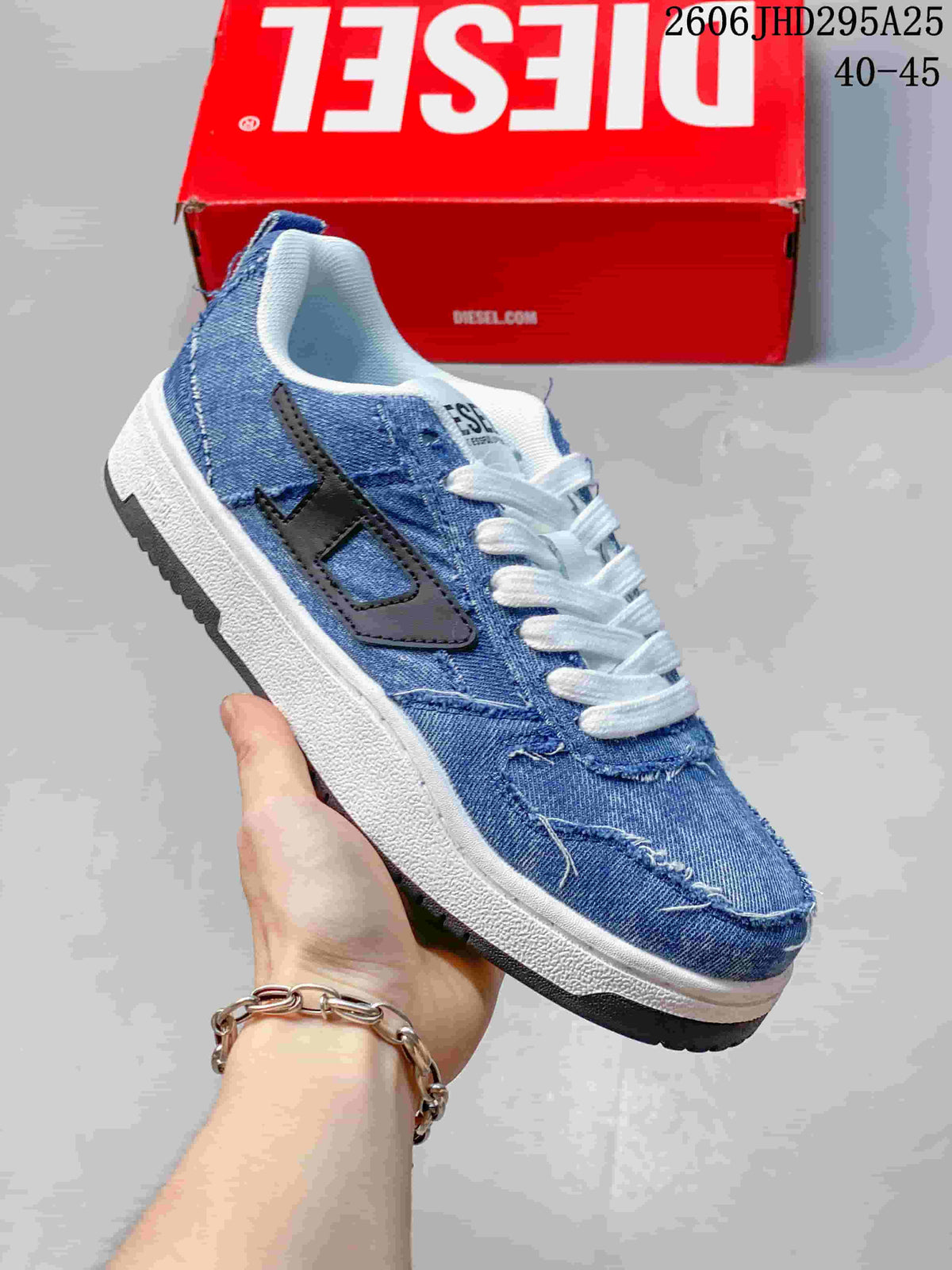 Diesel S-UKIYO V2 Low-Top Sneakers in Denim