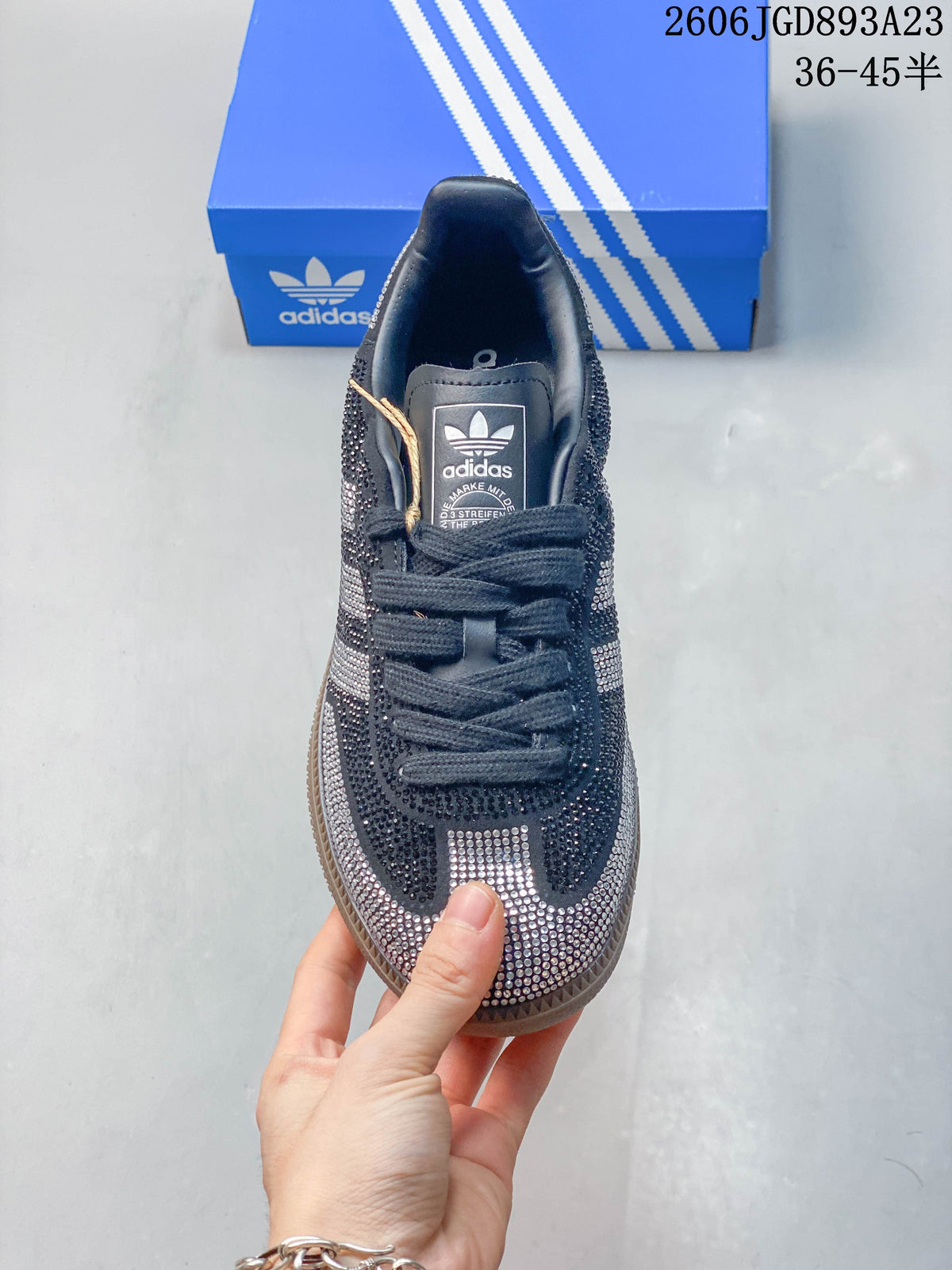 Adidas Handball Spezial Rhinestone Sneakers in Black