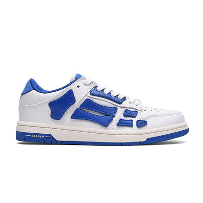 White and Blue Low-Top Sneakers MFS003-123