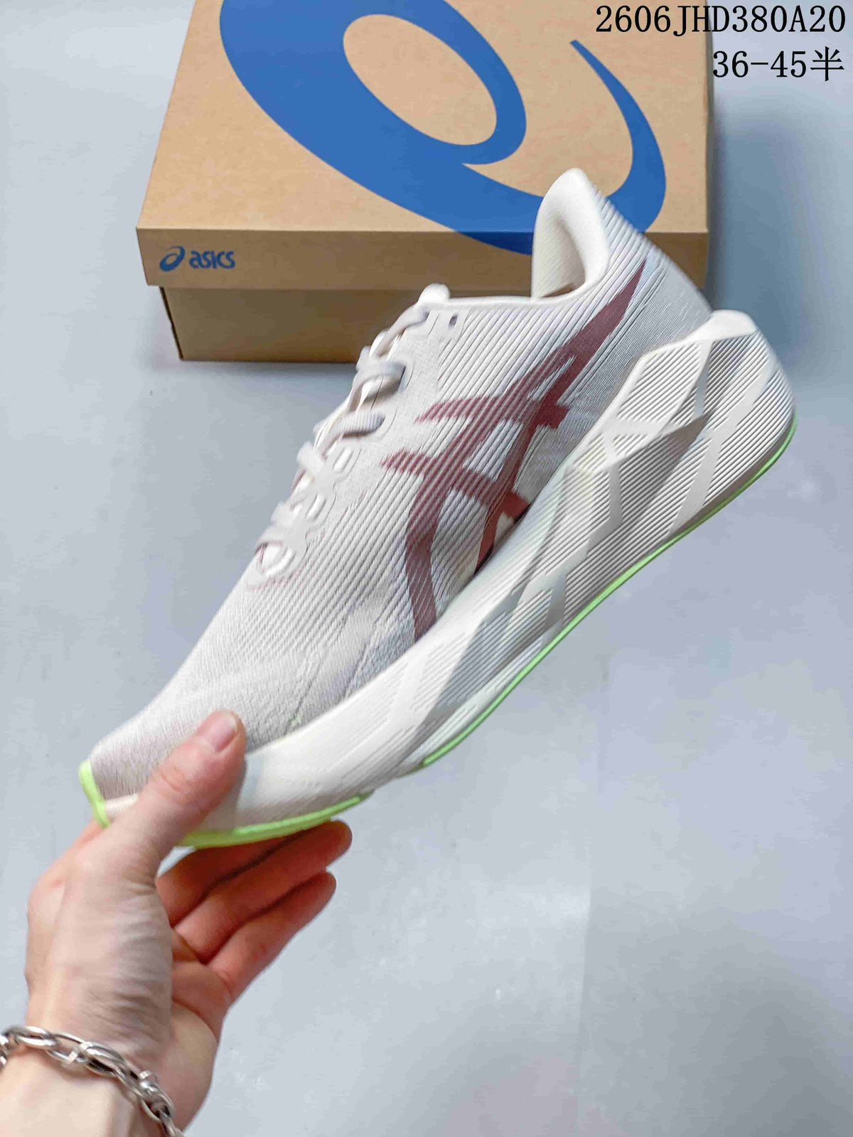 ASICS NOVABLAST 6 Running Shoes, White Pink 1012C008-405