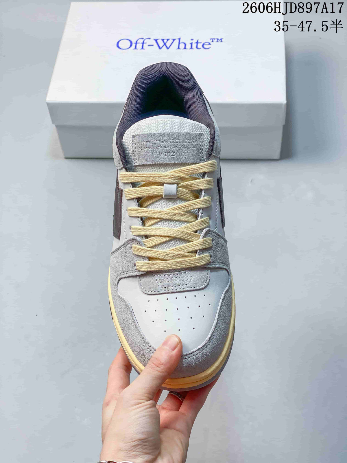 Off-White Low-Top Sneakers in White and Grey