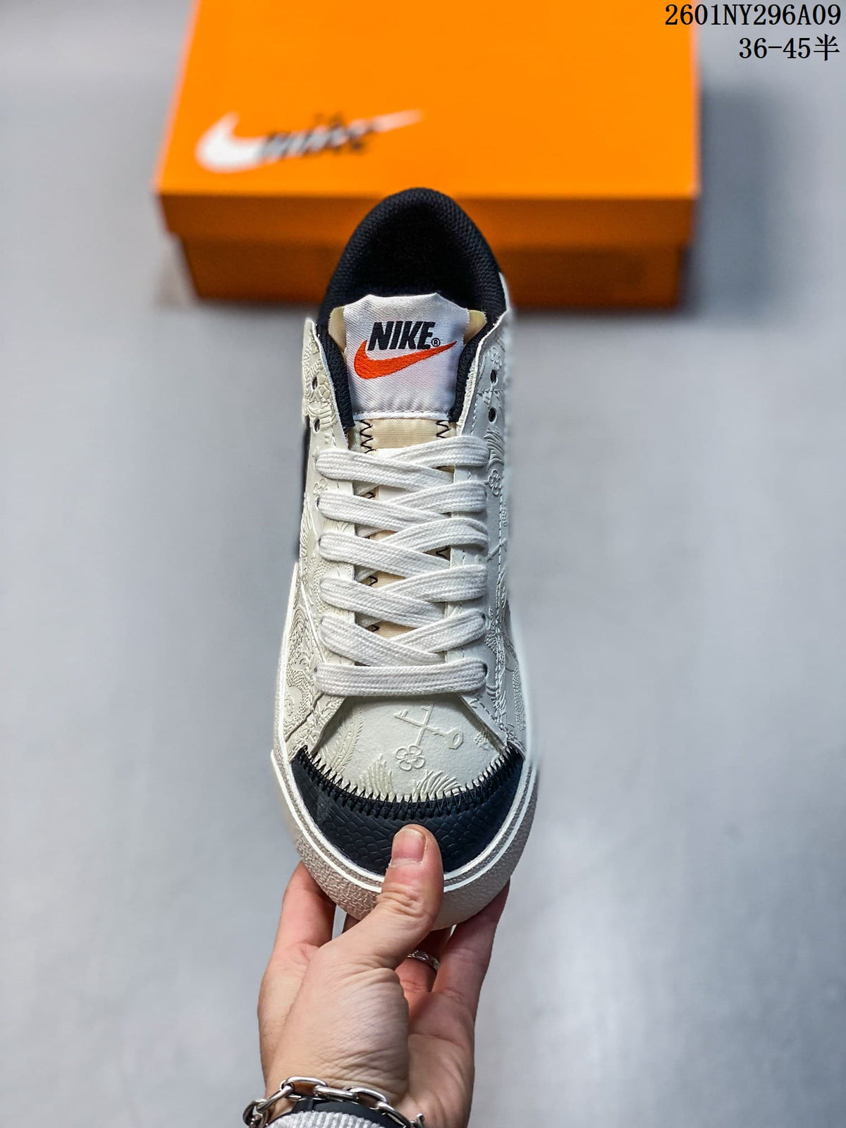 Nike Blazer Low '77 Jumbo Sneakers in Cream and Black