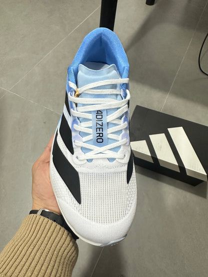 adidas Adizero JH6205 White Blue Running Shoes