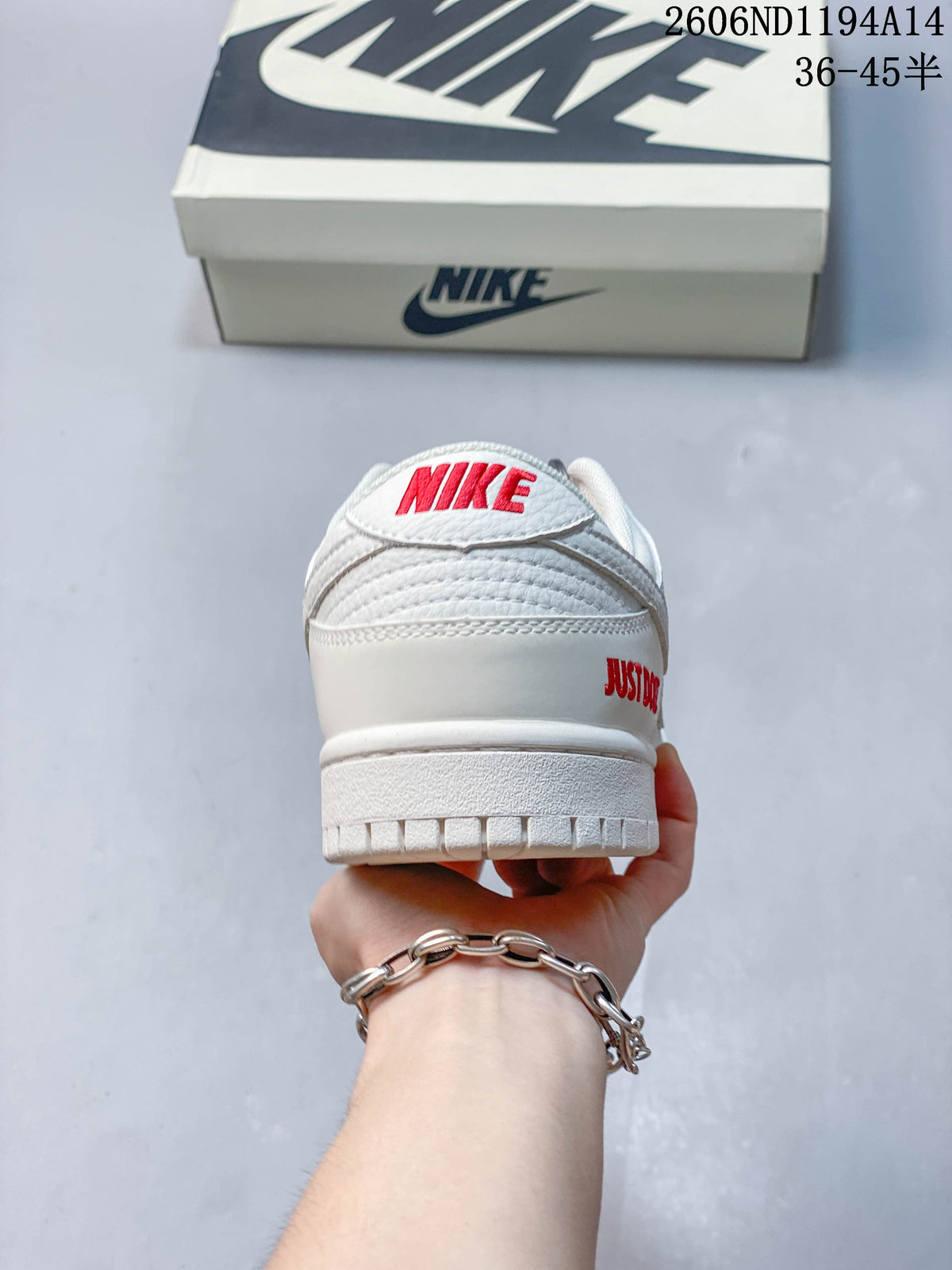 Nike Dunk Low Retro DIY Custom White Sneakers