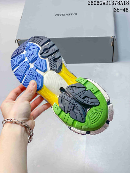 Balenciaga Runner Sneakers in Silver and Multicolor
