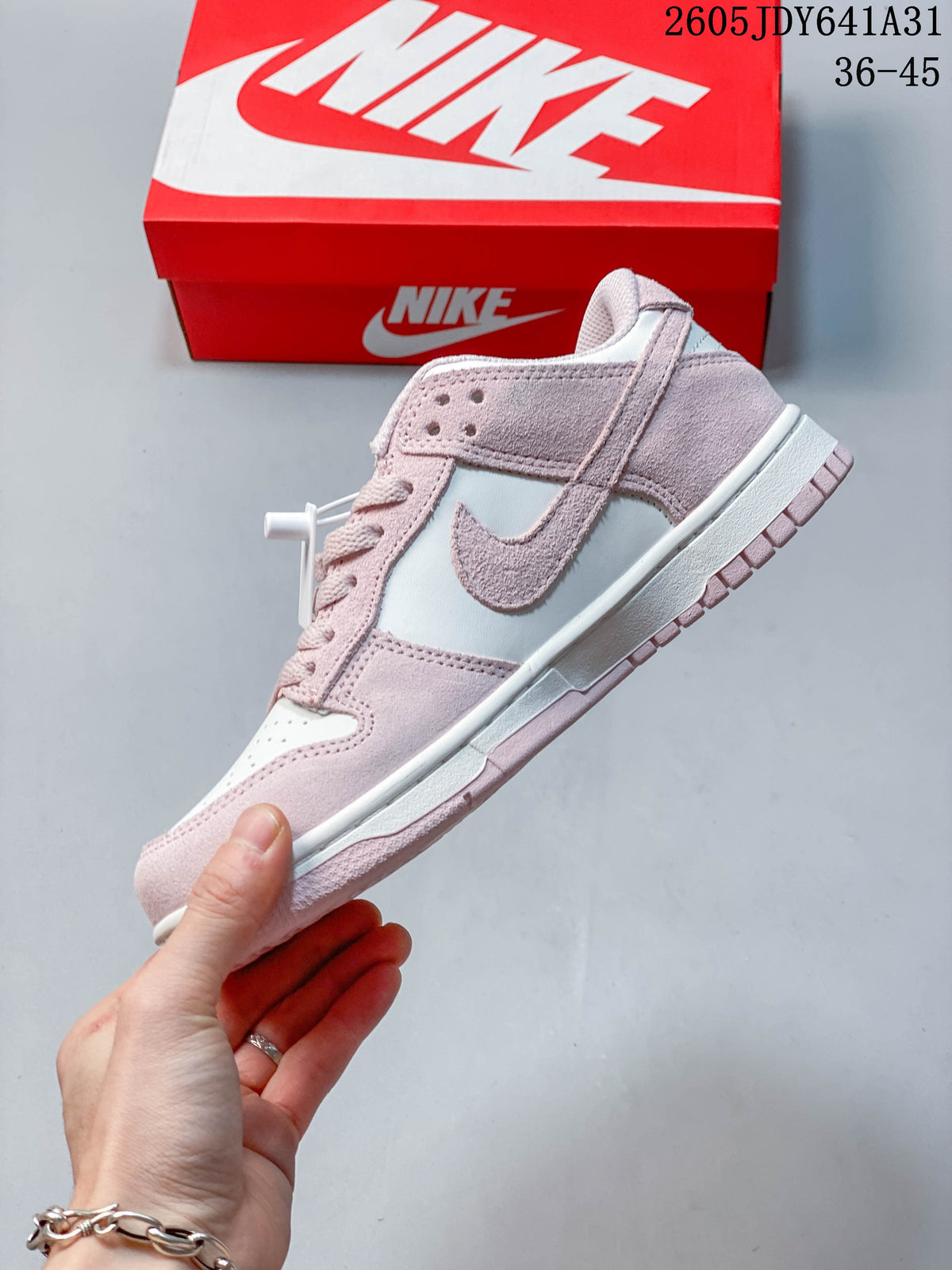 Nike SB Dunk Low Sneakers in Pink and White IB4417