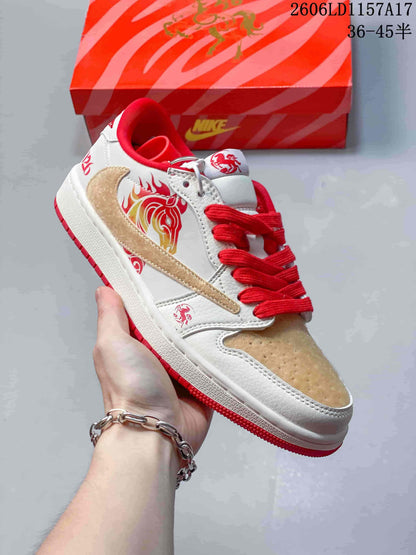 Jordan Air Jordan 1 Low White Multicolor Graphic Sneakers