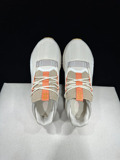 On Cloudnova 2 Sneakers in Ivory and Orange