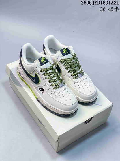 Nike Air Force 1 '07 Low White Navy Volt Sneakers