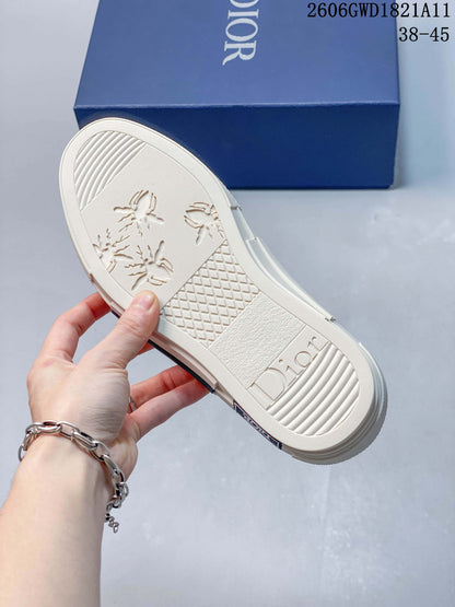 Dior B23 Low-Top Sneakers in Blue and Beige