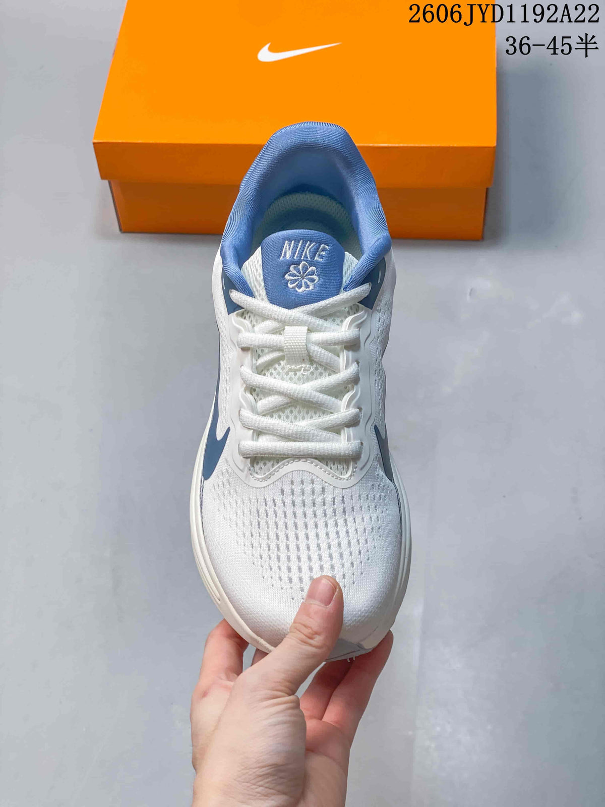 Nike ZoomX Running Shoes, White and Blue