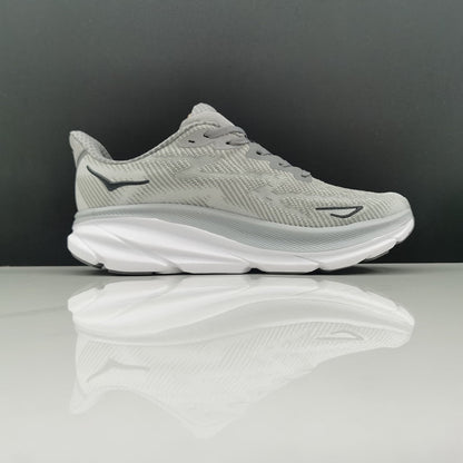 HOKA Clifton 9 Gray Running Shoes