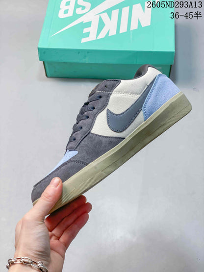 Nike SB Force 58 Low-Top Skate Shoes in Blue and Gray
