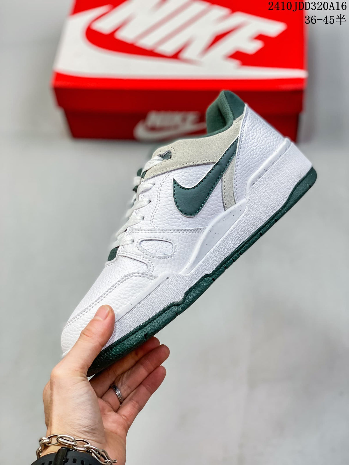 Nike Full Force Low Sneakers White and Green