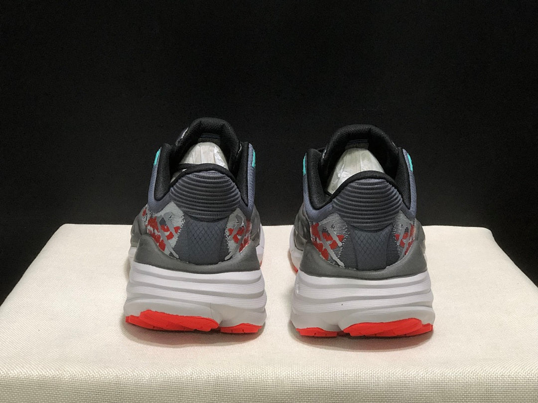 HOKA Stinson 7 Trail Running Shoes Gray Red