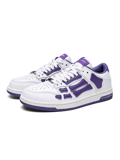 AIMIRI Low-Top Sneakers in White and Purple