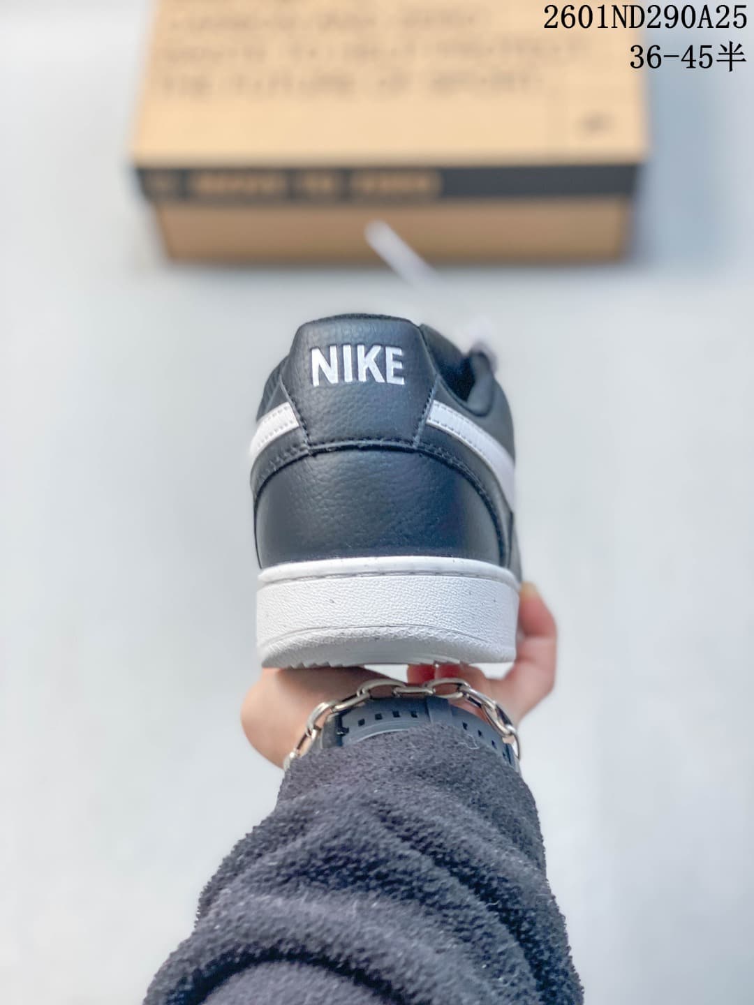 Nike Court Vision Low Sneakers in Navy and White