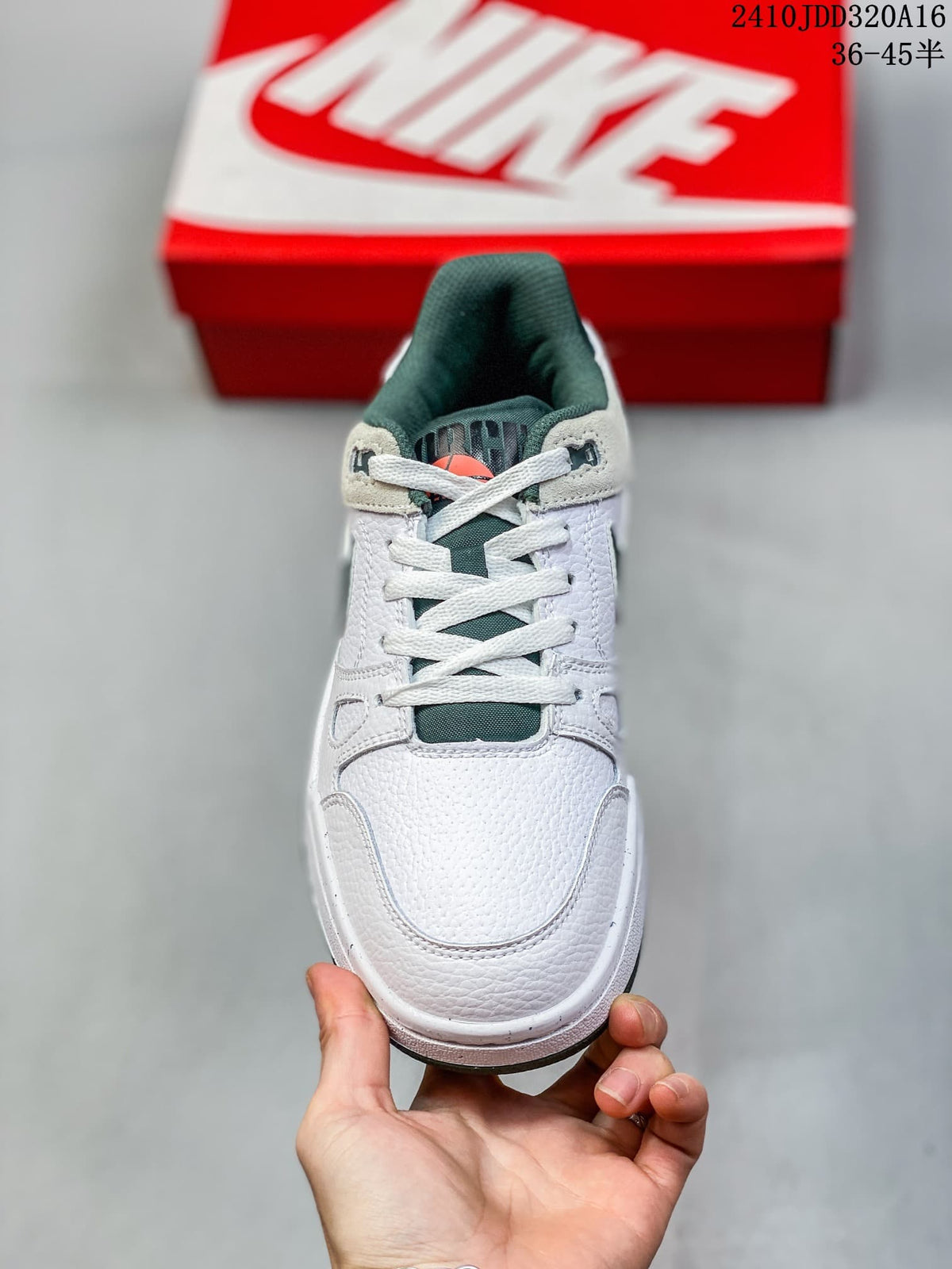 Nike Full Force Low Sneakers White and Green