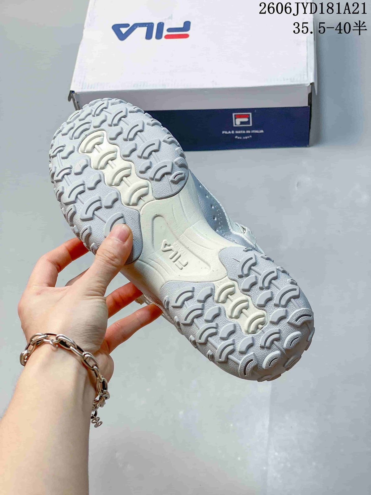 FILA Pebble Sandal Shoes in Silver and White