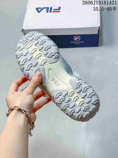 FILA Pebble Sandal Shoes in Silver and White