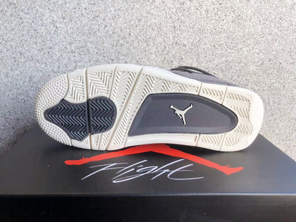 Jordan 4 Black Oreo Sneakers in Black, Grey and White
