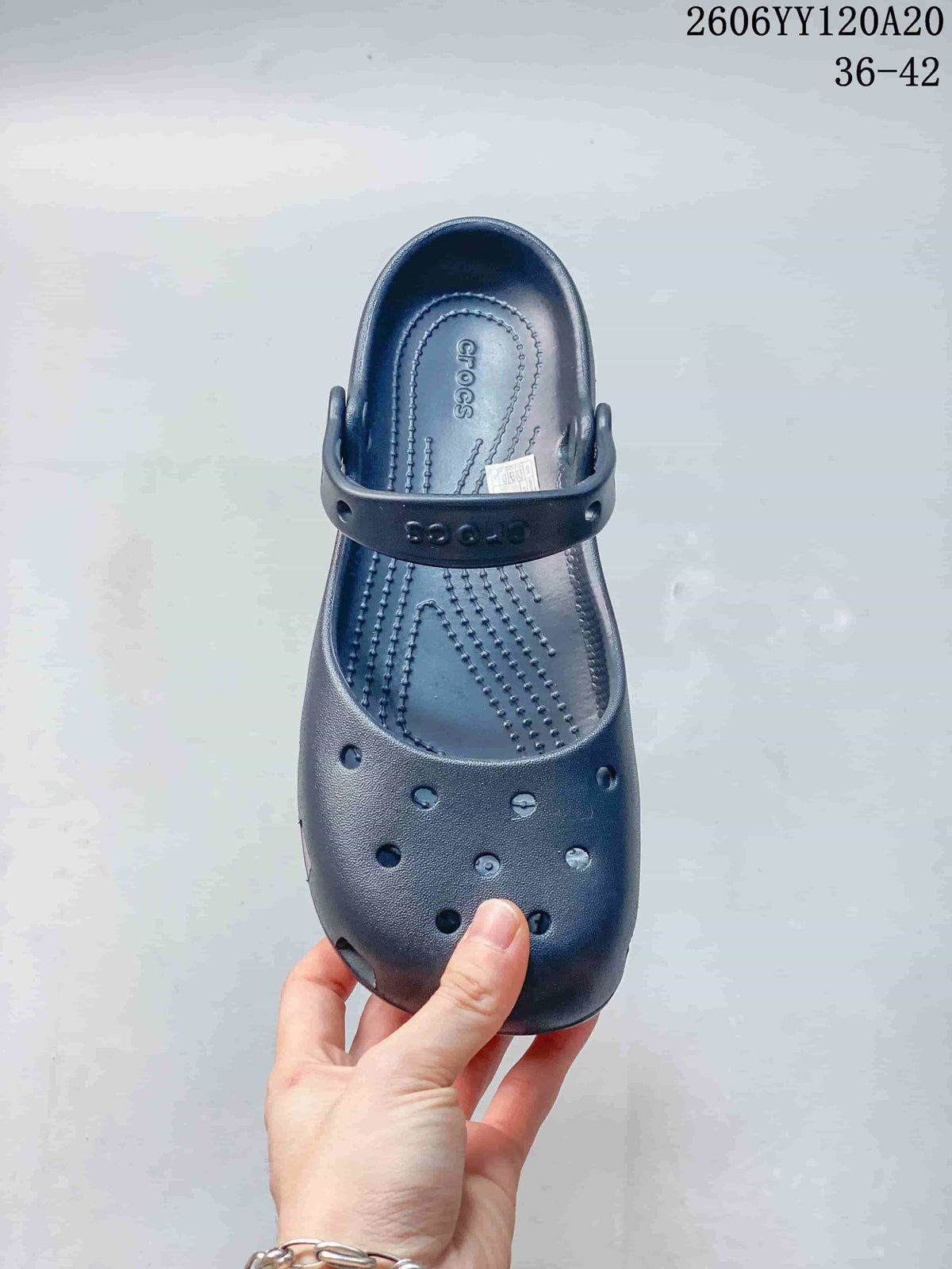 Crocs Classic Clog-Style Mary Jane in Navy