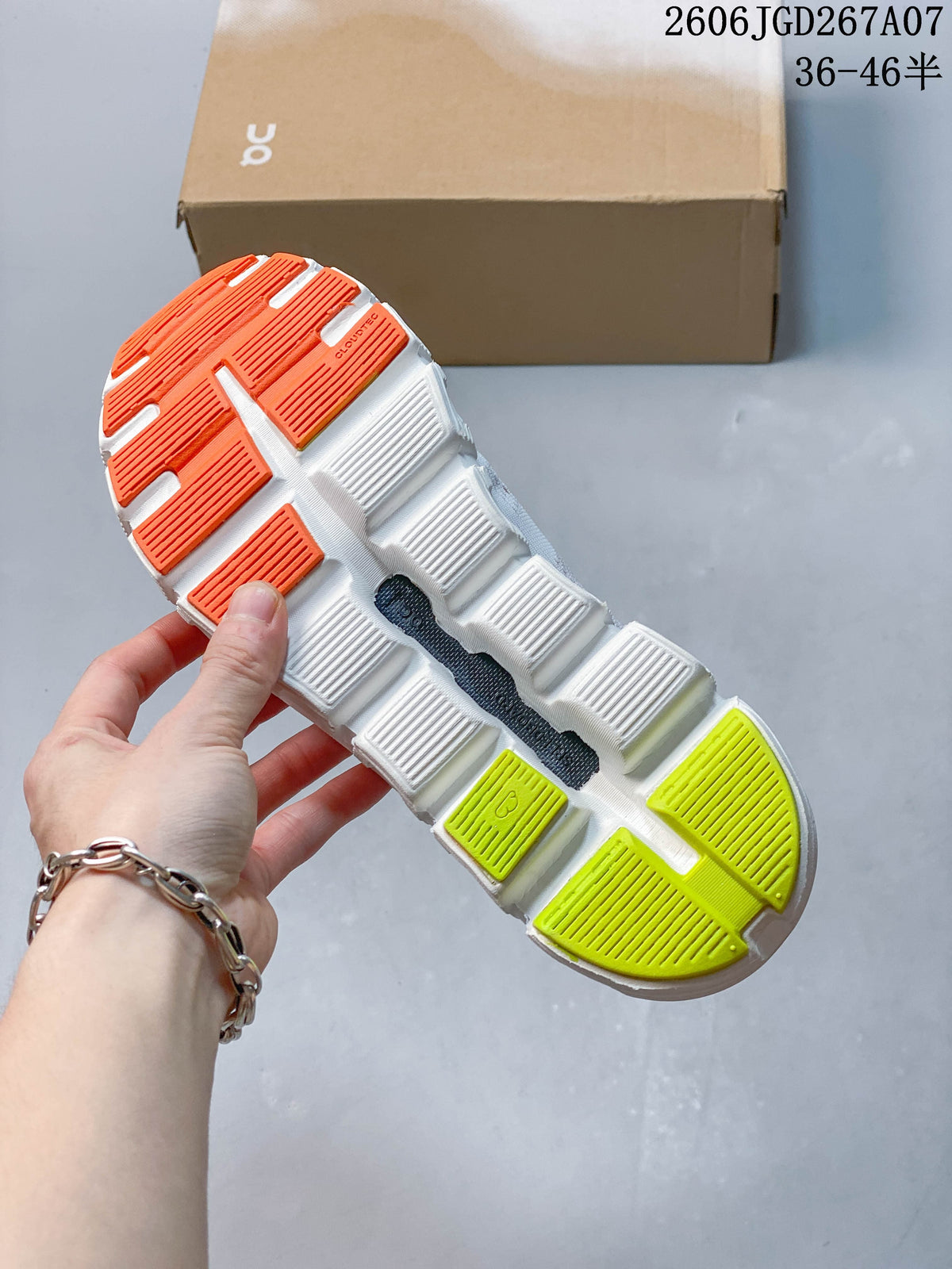 On Cloud 6 Coast Casual Sneakers White Yellow Orange